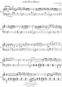 Music Sheet A World In Silence