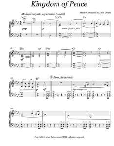 Music Sheet Kingdom Of Peace