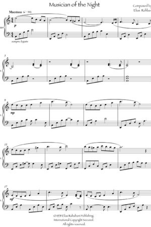 Music Sheet Musician Of The Night