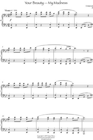 Music Sheet Your Beauty My Madness