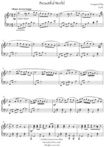 Music Sheet Beautiful World