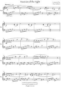 Music Sheet Musician Of The Night