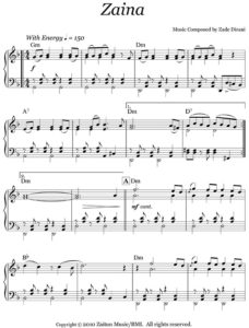 Music Sheet Zaina
